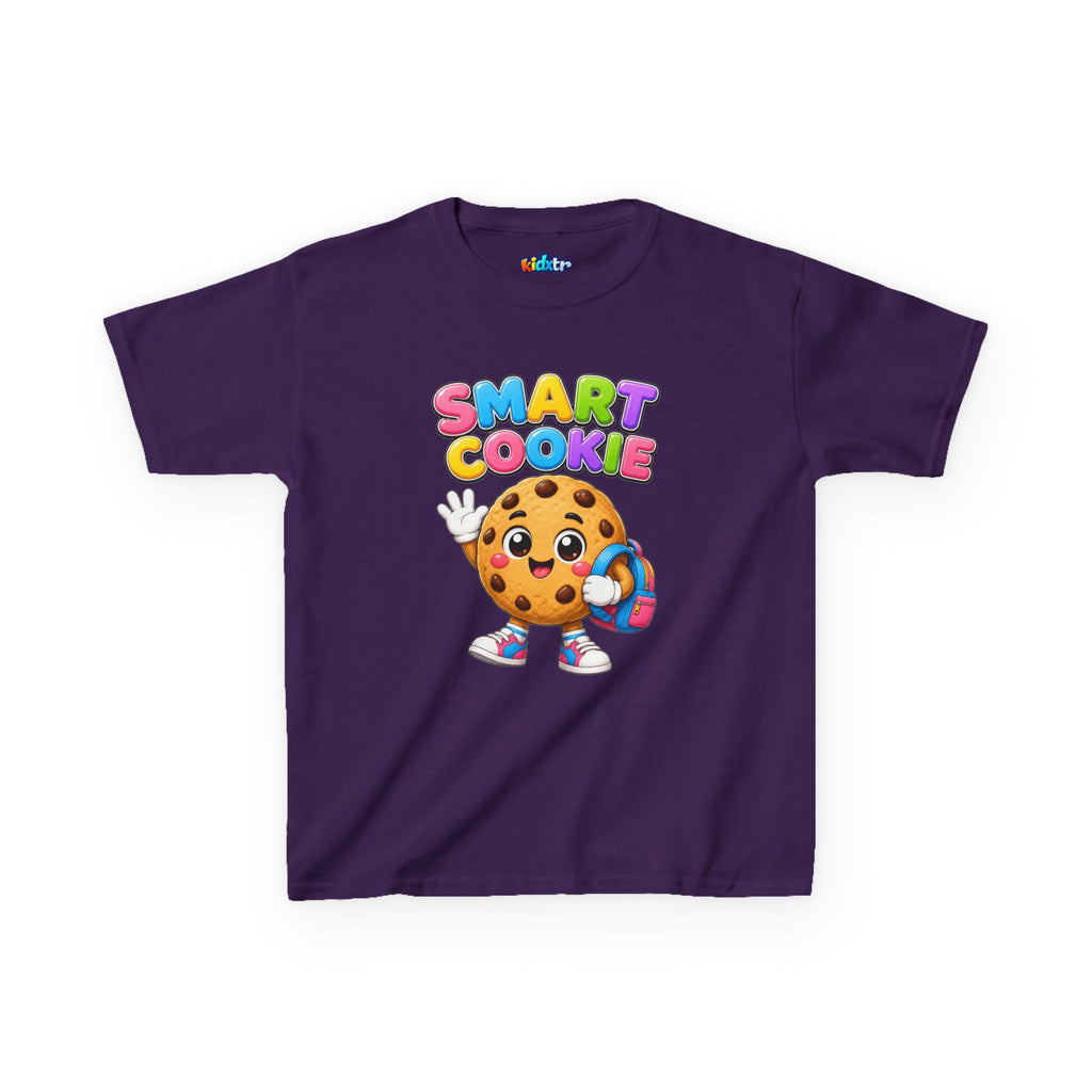 Kidxtr™ Kids Smart Cookie T-Shirt — 'Smart Cookie' Cute Chocolate Chip Cookie Graphic Tee