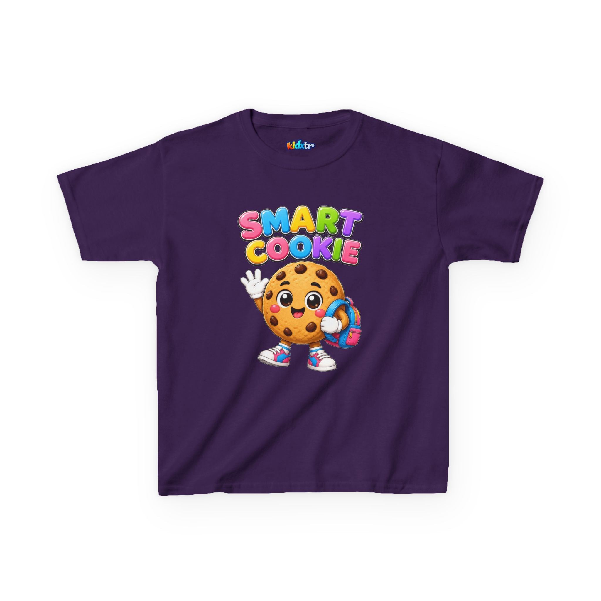 Kidxtr™ Kids Smart Cookie T-Shirt — 'Smart Cookie' Cute Chocolate Chip Cookie Graphic Tee