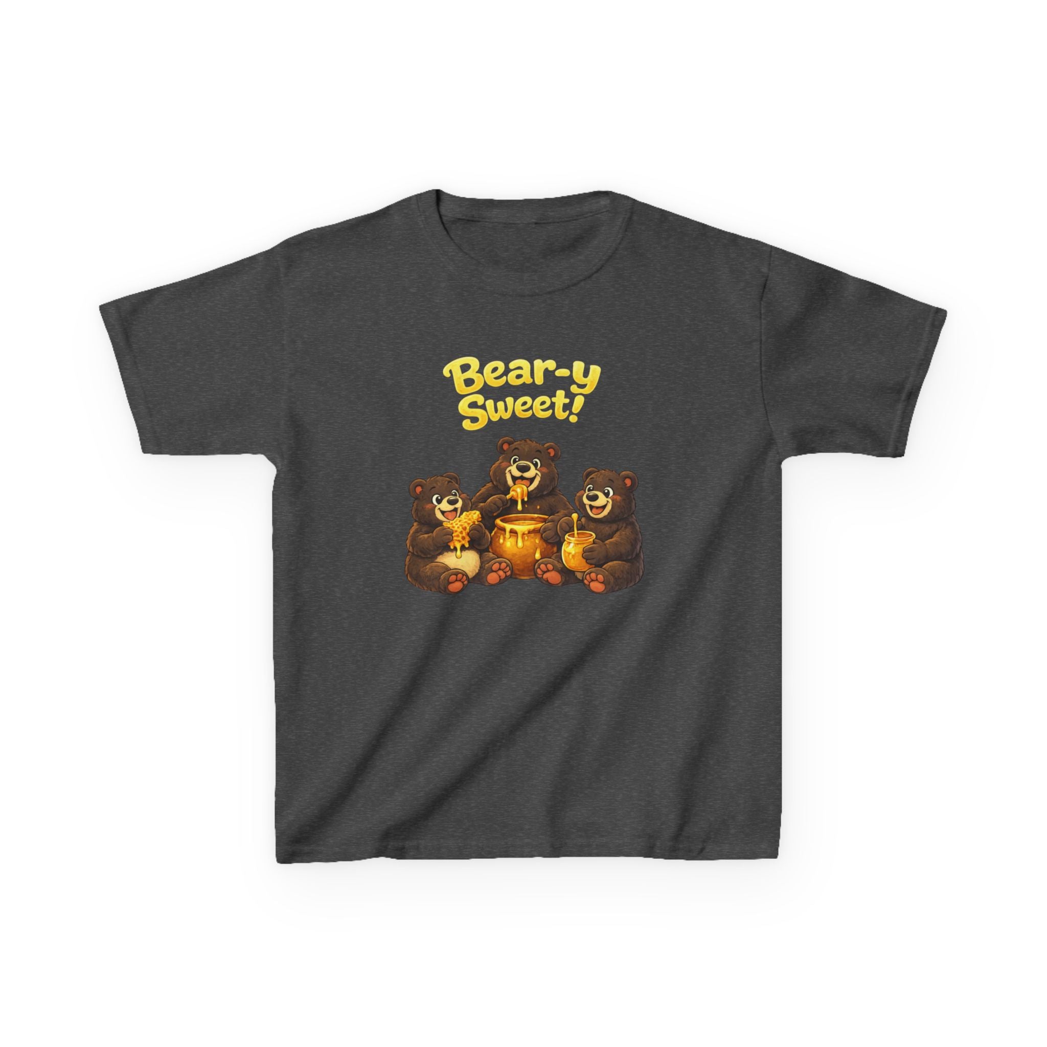 Kids Bear T-Shirt — 'Bear-y Sweet' Honey Bear Graphic Tee