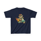 Kids Raccoon T-Shirt – Scooter Rider Graphic Tee