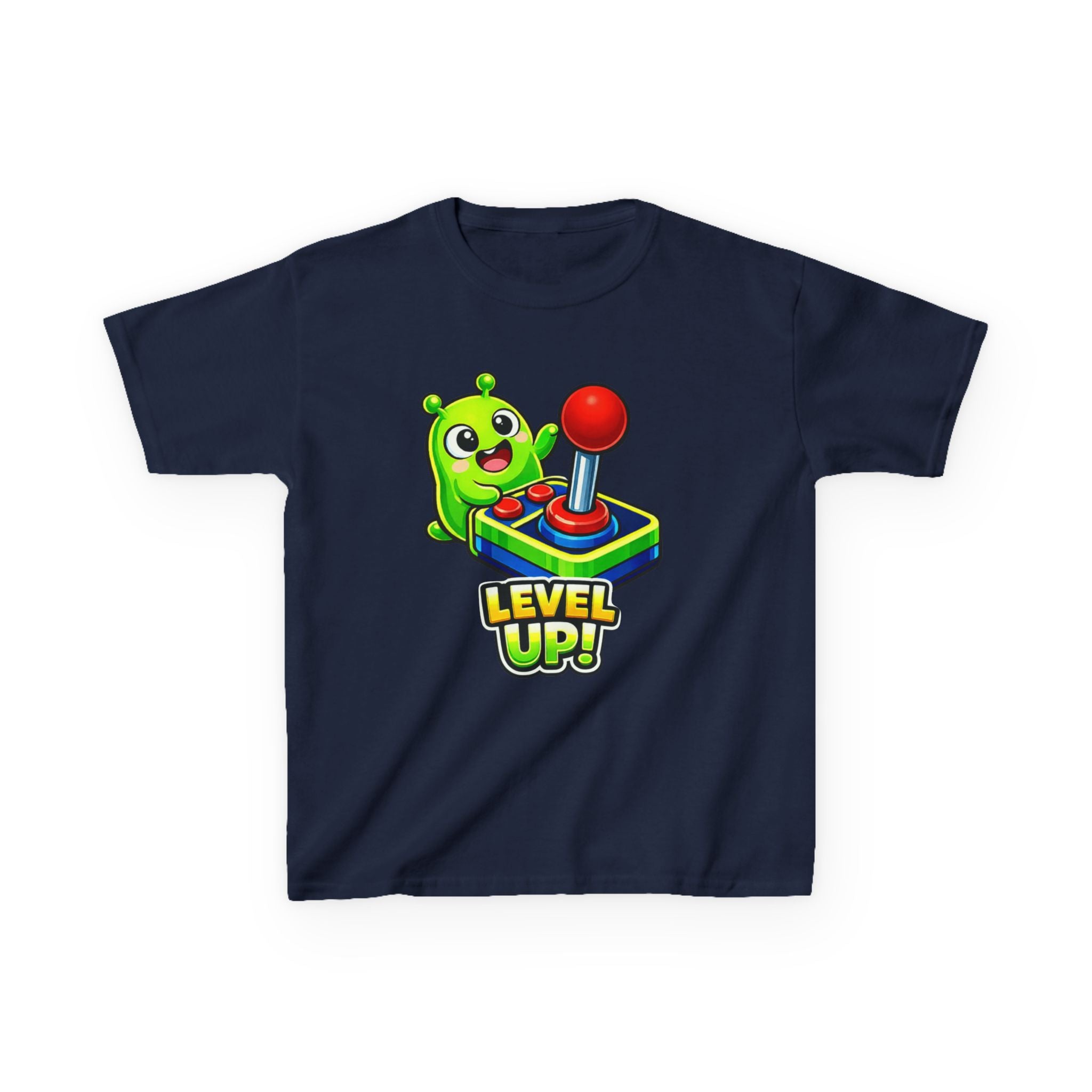Kids Gaming T-Shirt — 'Level Up!' Gamer Alien Graphic Tee