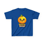 Kids Food T-Shirt — 'Sweet & Sunny!' Kawaii Orange Graphic Tee