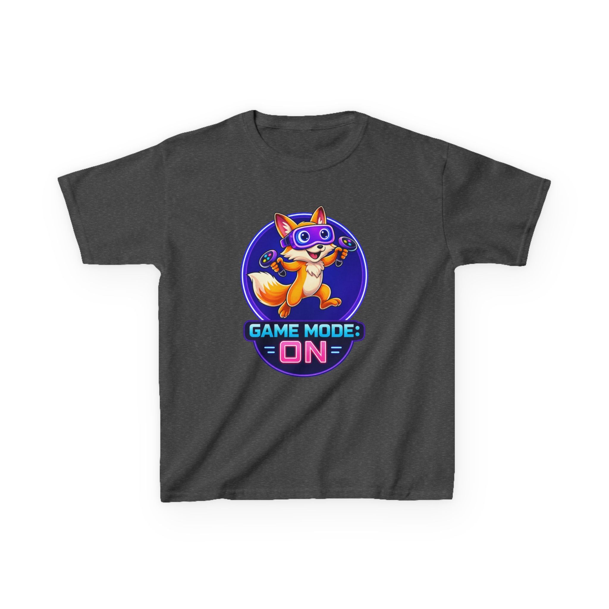 Kids Fox T-Shirt — 'Game Mode: ON' Cute Fox Gamer Graphic Tee