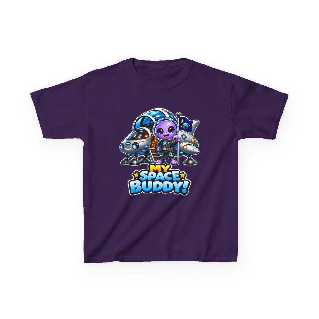 Kidxtr™ Kids Space T-Shirt — 'My Space Buddy' Alien Rocket Graphic Tee