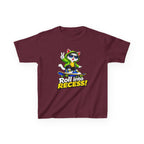 Kids Skateboarding Cat T-Shirt — 'Roll into Recess!' Graphic Tee