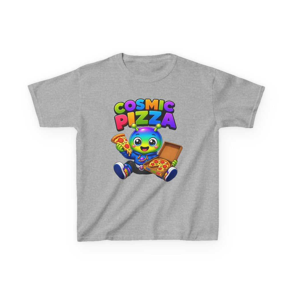 Kids Cosmic Pizza T-Shirt — 'Cosmic Pizza' Cute Alien Eating Pizza Graphic Tee