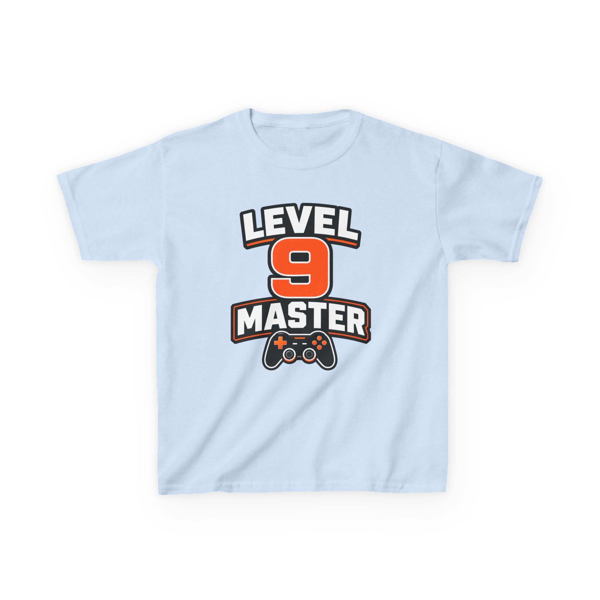 Kids Gaming T-Shirt — 'Level 9 Master' Gamer Graphic Tee