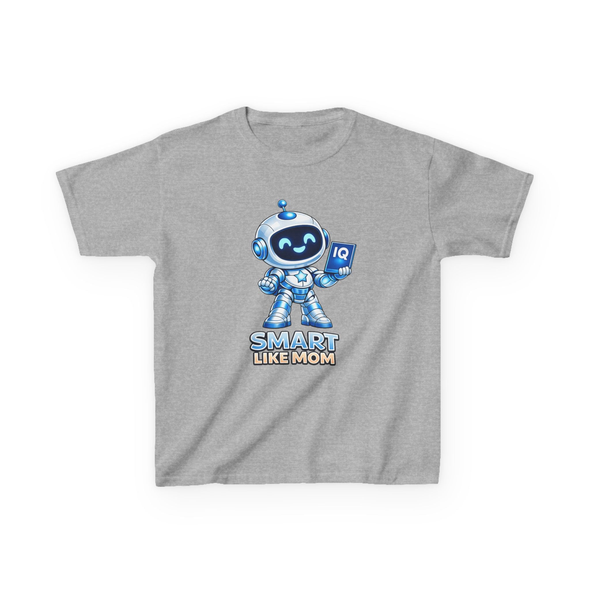 Kids Robot T-Shirt — 'Smart Like Mom' Cute Robot Graphic Tee