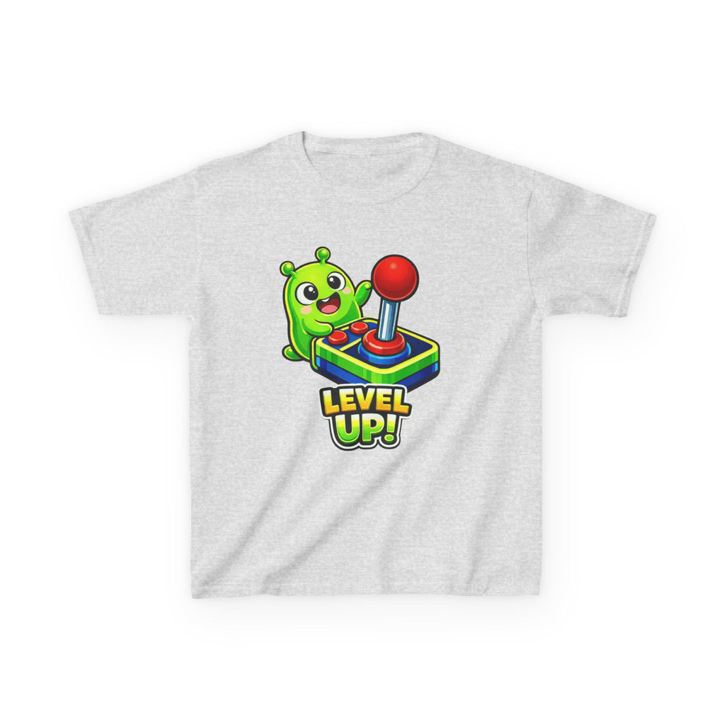 Kids Gaming T-Shirt — 'Level Up!' Gamer Alien Graphic Tee