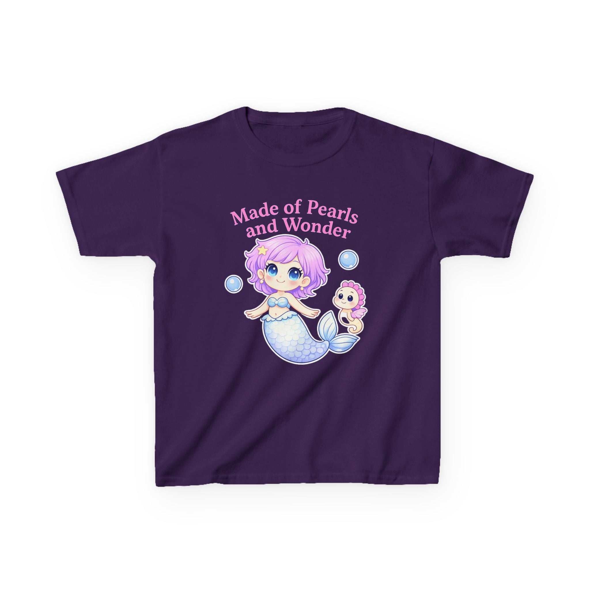 Kids Ocean T-Shirt — 'Make A Splash!' Mermaid & Seahorse Graphic Tee