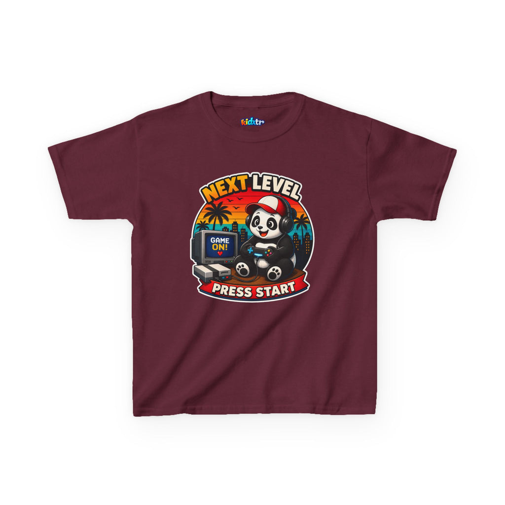 Kidxtr™ Kids Gamer T-Shirt — 'Press Start' Retro Gaming Graphic Tee