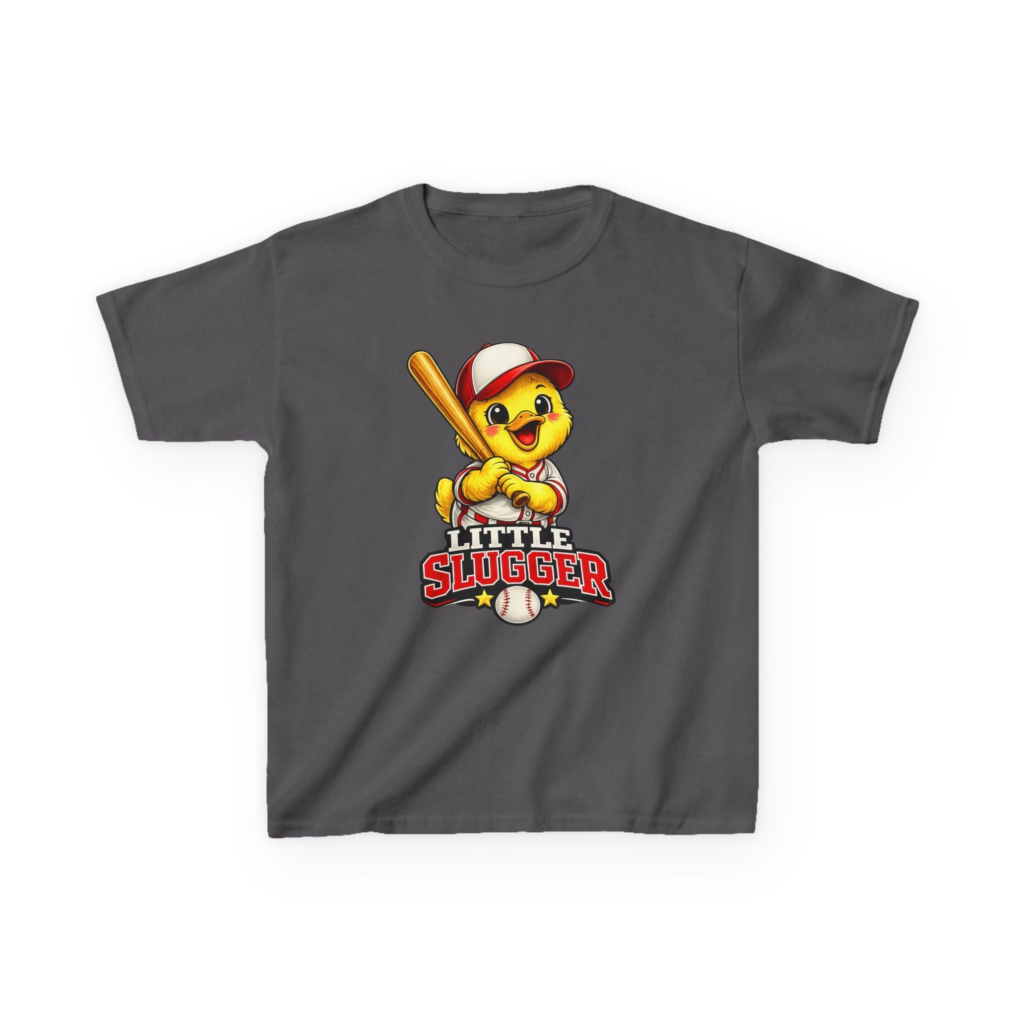 Kids T-Shirt — "Little Slugger" Cute Baseball Chick Tee
