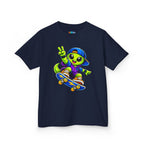 Kidxtr™ Kids Alien T-Shirt — Alien Skateboarding Graphic Tee