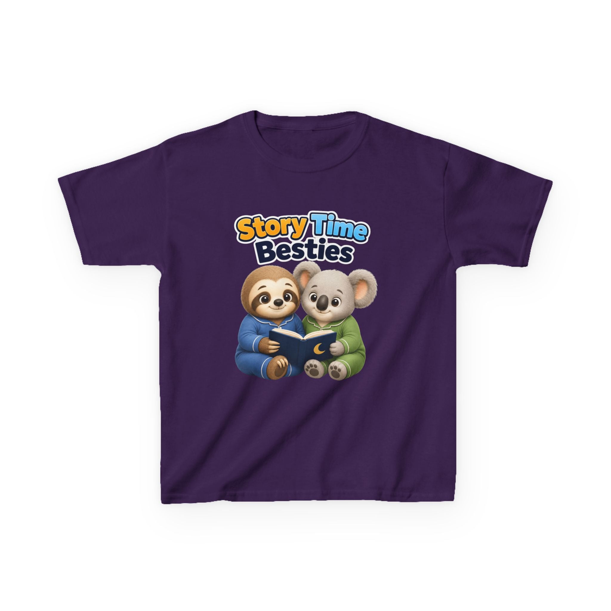 Kids Reading T-Shirt — 'Story Time Besties' Cute Sloth & Koala Graphic Tee