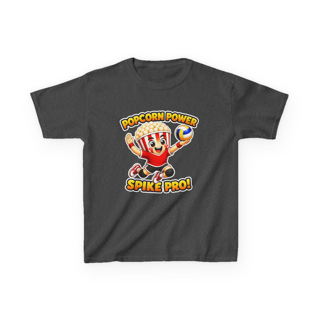 Kids Volleyball T-Shirt — 'Popcorn Power' Spike Pro Graphic Tee
