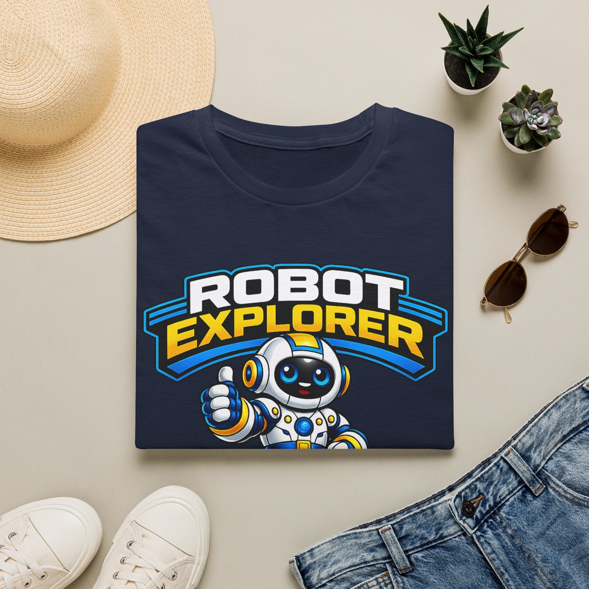 Kidxtr™ Mom Robot T-Shirt — 'Powered by Love & Patience' Robot Explorer Graphic Tee