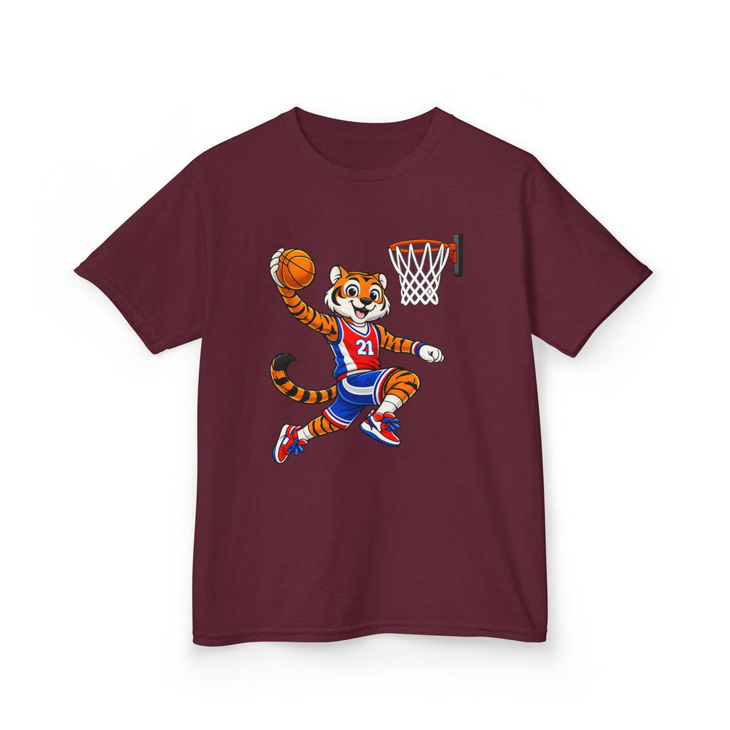Kids Basketball Tiger T-Shirt – Dunking Tiger Graphic Tee