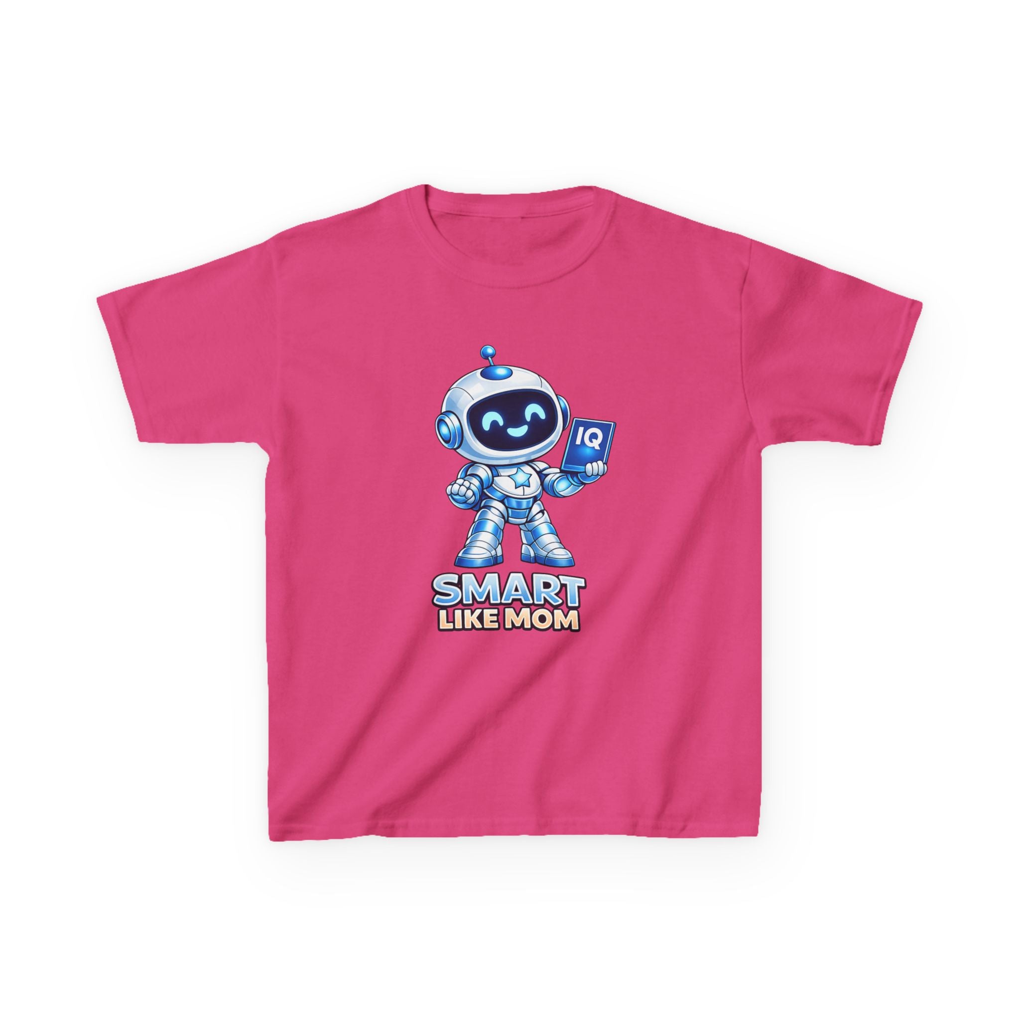 Kids Robot T-Shirt — 'Smart Like Mom' Cute Robot Graphic Tee