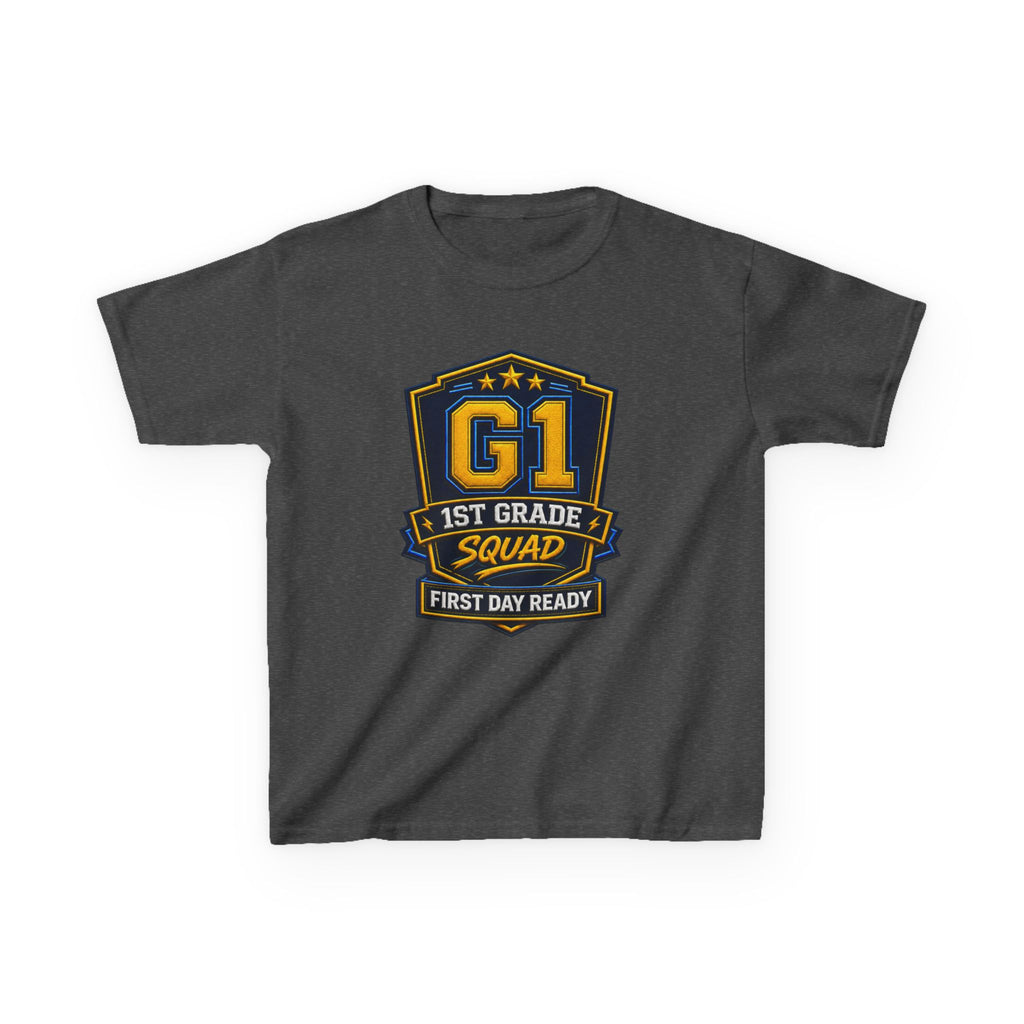 Kids 1st Grade T-Shirt — 'G1 First Day Ready' Back-to-School Graphic Tee