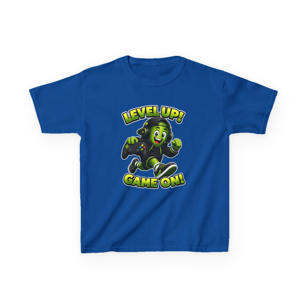 Kids Gamer T-Shirt — 'Level Up! Game On!' Arcade Graphic Tee