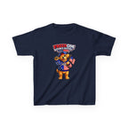 Kids Patriotic T-Shirt — 'Freedom Looks Good on Me' USA Dog Graphic Tee