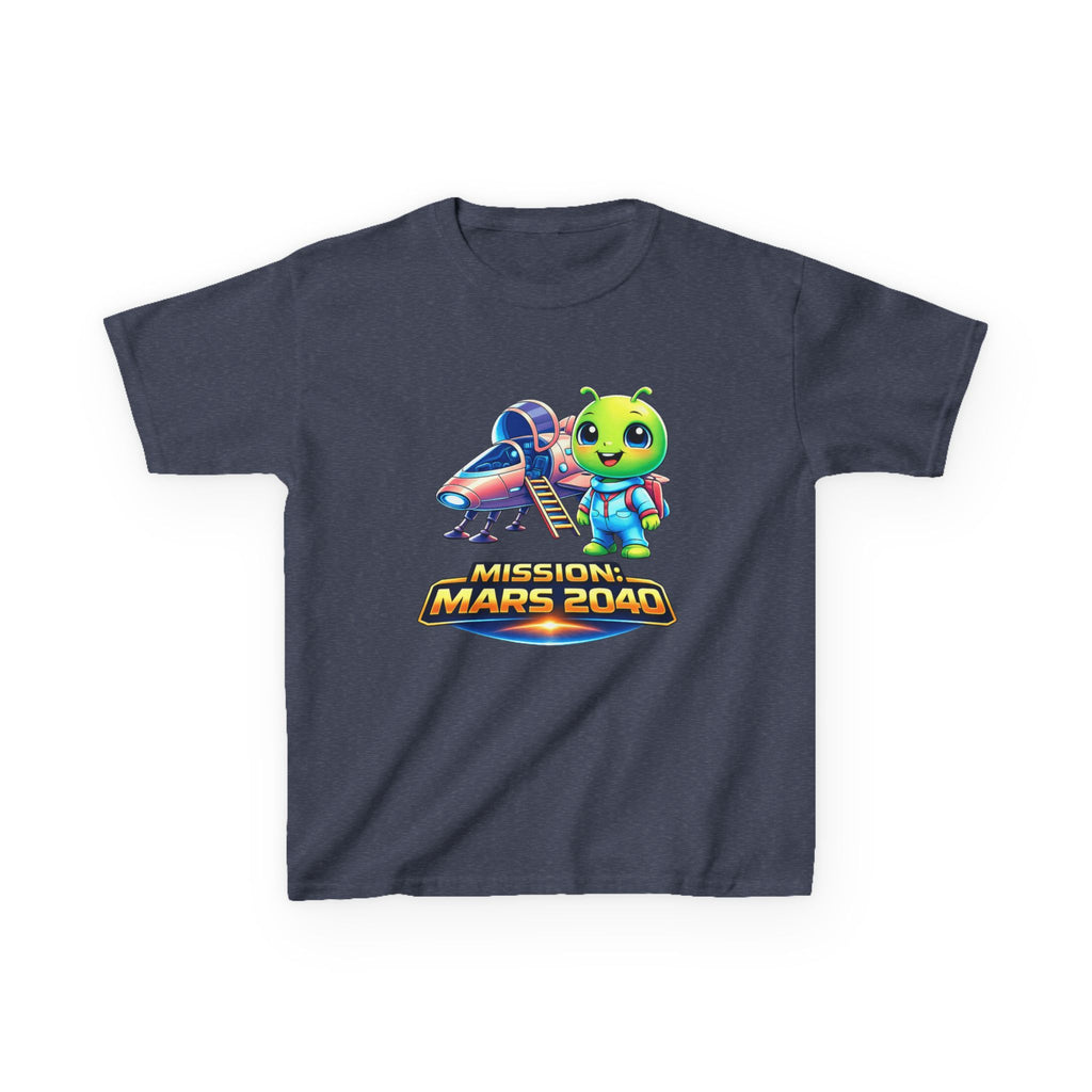 Kids Alien T-Shirt — 'Mission Mars 2040' Alien Spaceship Graphic Tee