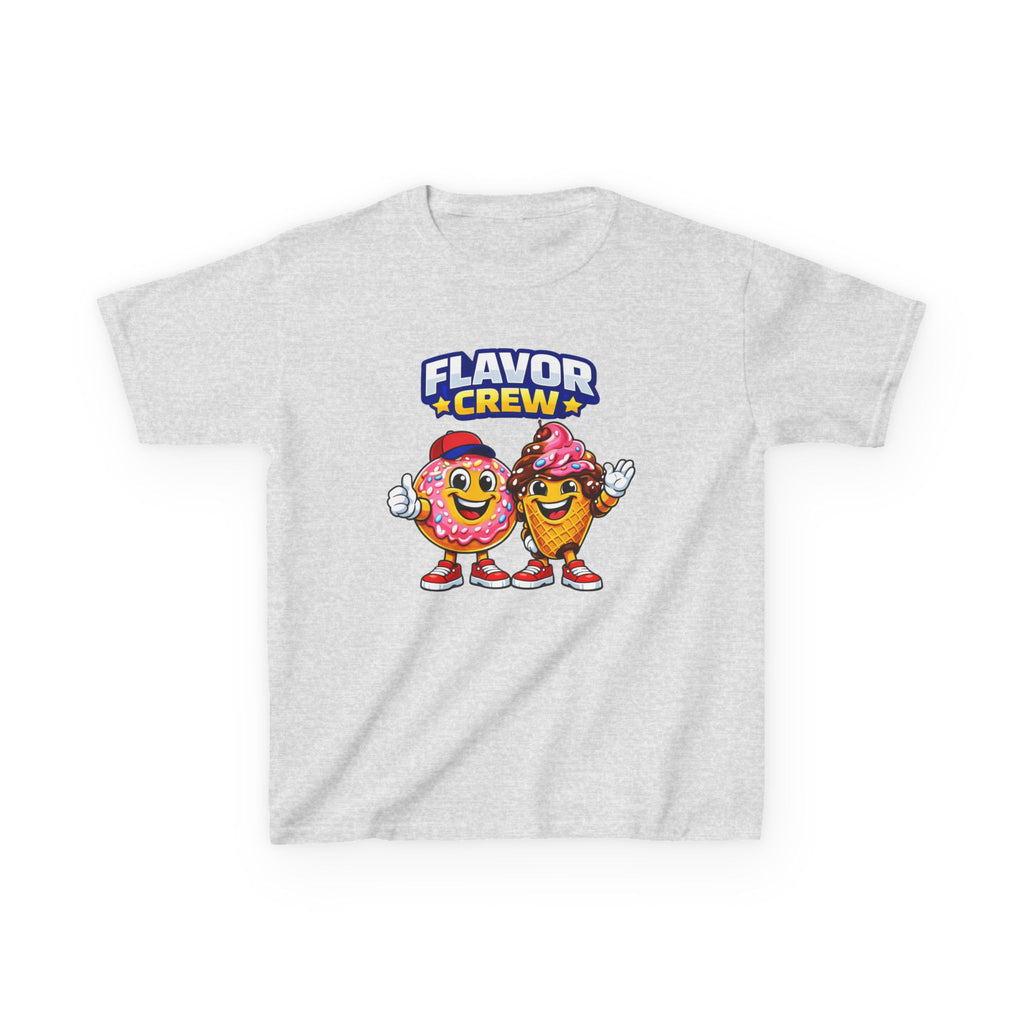 Kids Food T-Shirt — 'Flavor Crew' Donut & Ice Cream Graphic Tee