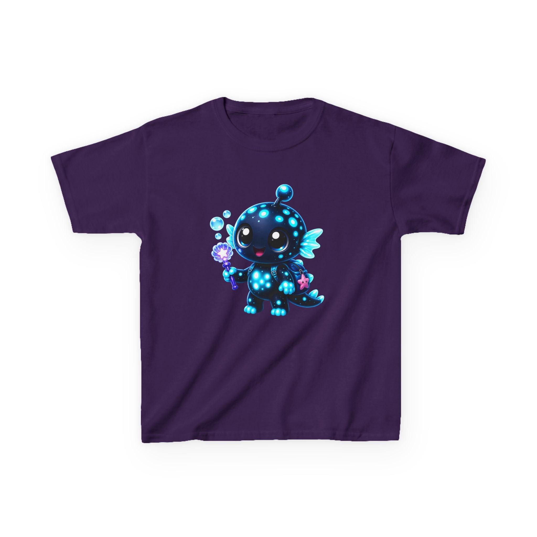 Kids Ocean T-Shirt — 'Bubble Monster' Cute Glowing Sea Creature Graphic Tee