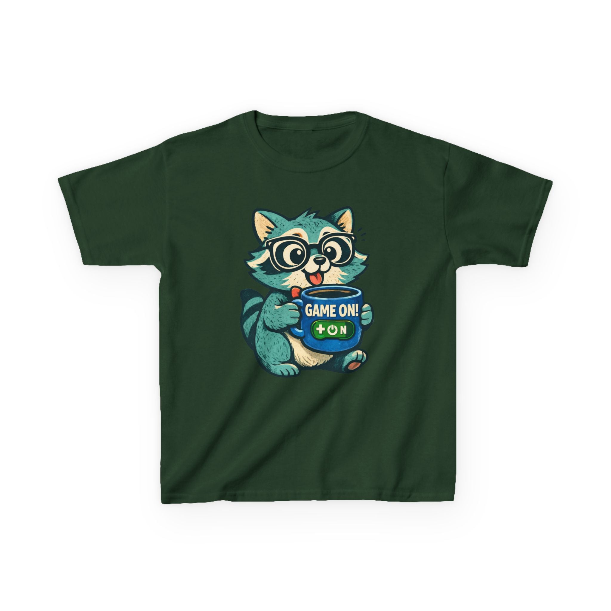 Raccoon Gamer - Kids T Shirt