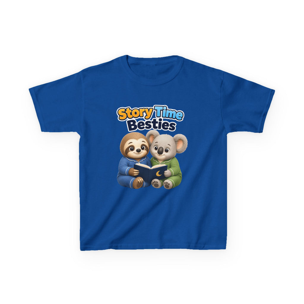 Kids Reading T-Shirt — 'Story Time Besties' Cute Sloth & Koala Graphic Tee