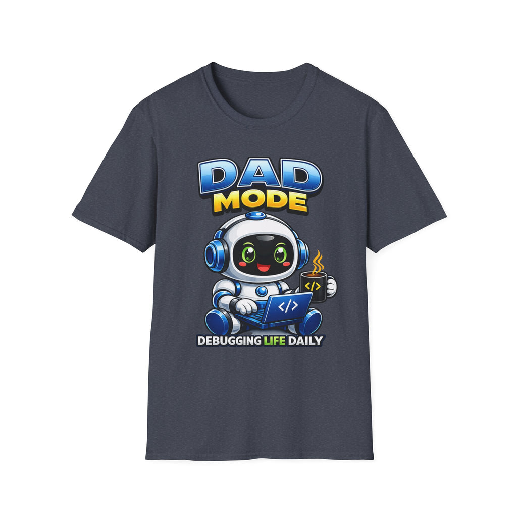 Dad Coding Robot T-Shirt – Debugging Life Daily Graphic Tee