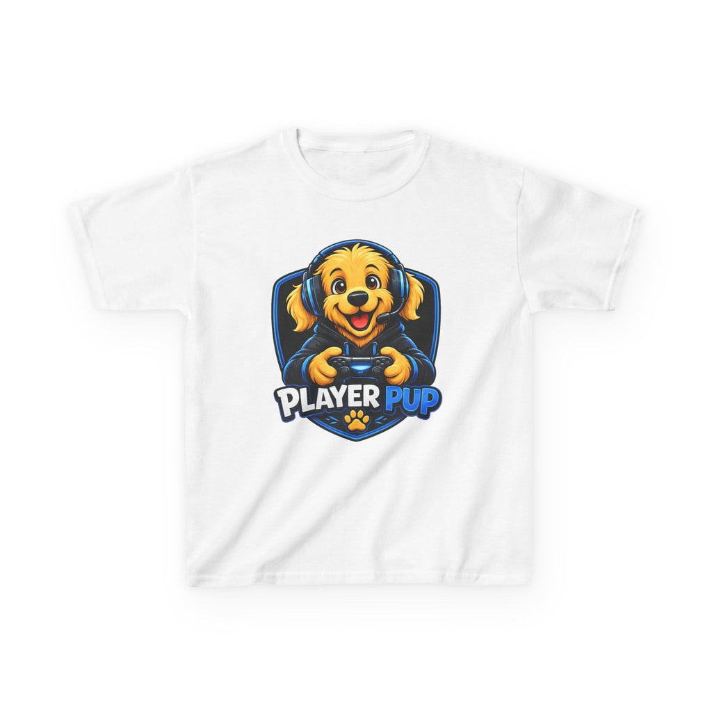 Player Pup Kids T‑Shirt — Cute Gaming Dog Tee for Children
