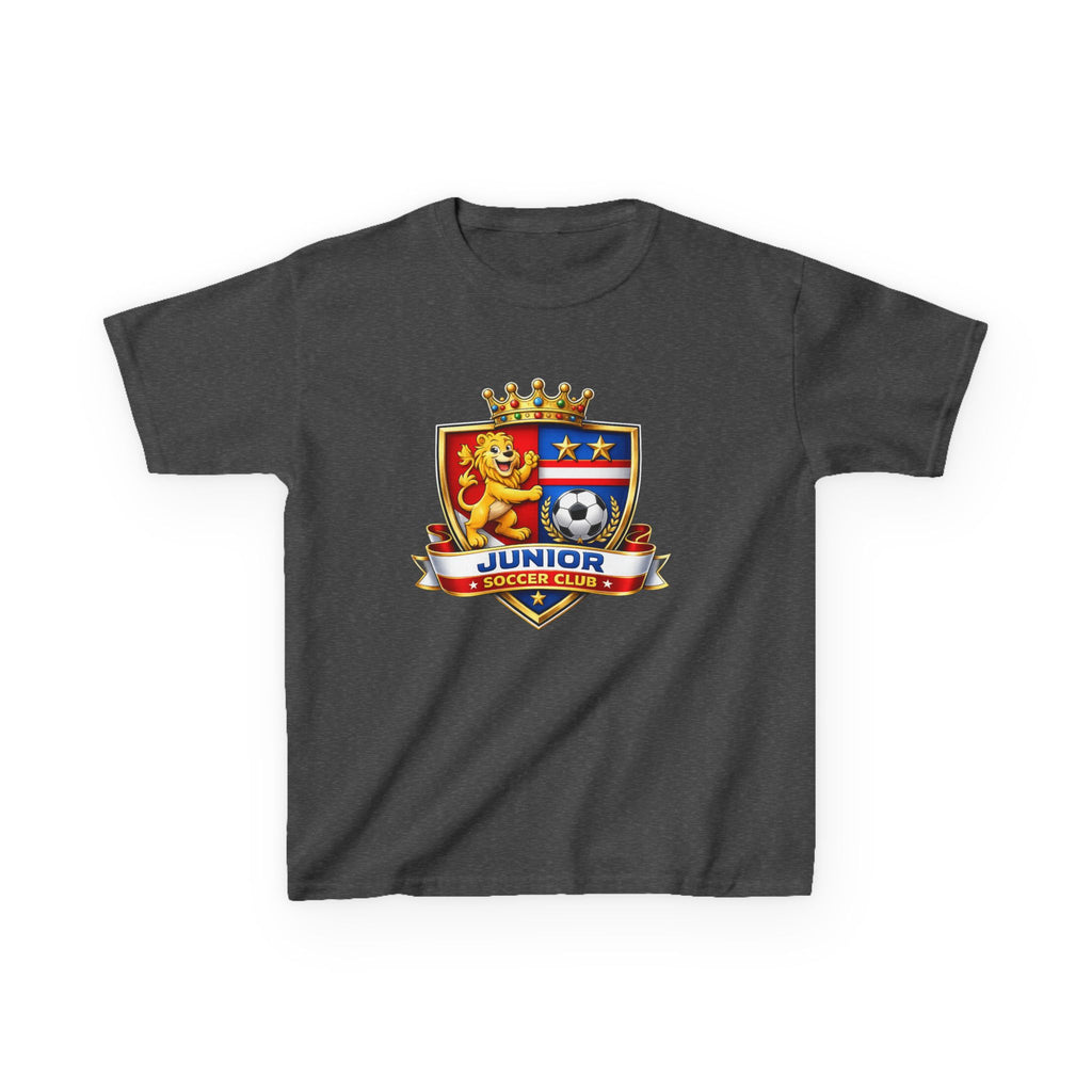 Kids Soccer T-Shirt — 'Junior Soccer Club' Crest Graphic Tee