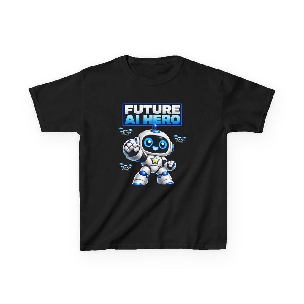 Kids Robot T-Shirt — 'Future AI Hero' Robot Graphic Tee