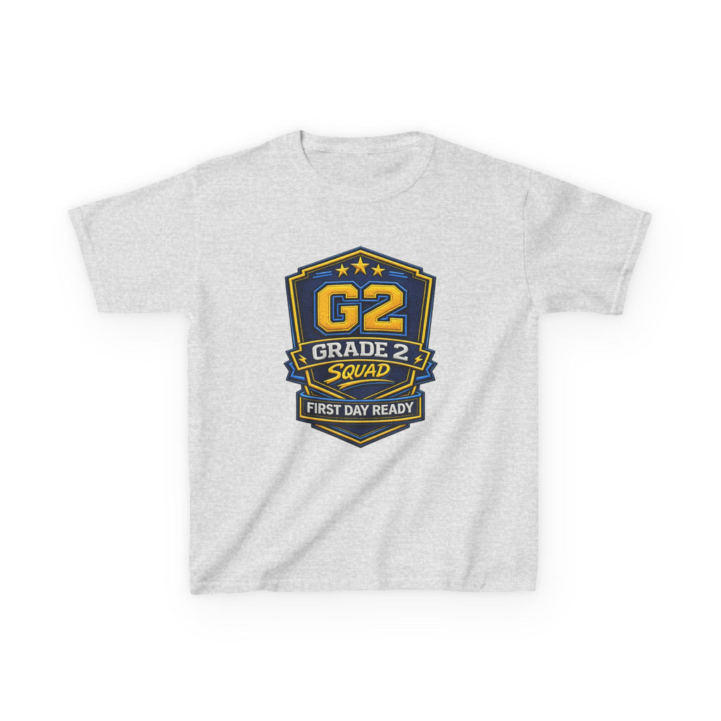Grade 2 Squad Kids T‑Shirt — "G2 Grade 2 Squad: First Day Ready" Back‑to‑School Tee