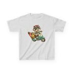 Kids Raccoon T-Shirt – Scooter Rider Graphic Tee