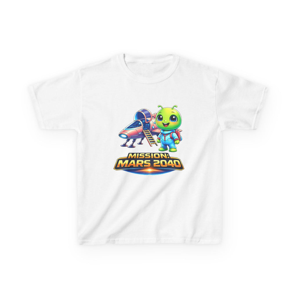 Kids Alien T-Shirt — 'Mission Mars 2040' Alien Spaceship Graphic Tee