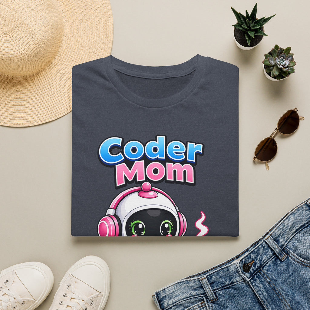 Kidxtr™ Mom Coding T-Shirt — 'Building Futures' Coder Mom Robot Graphic Tee