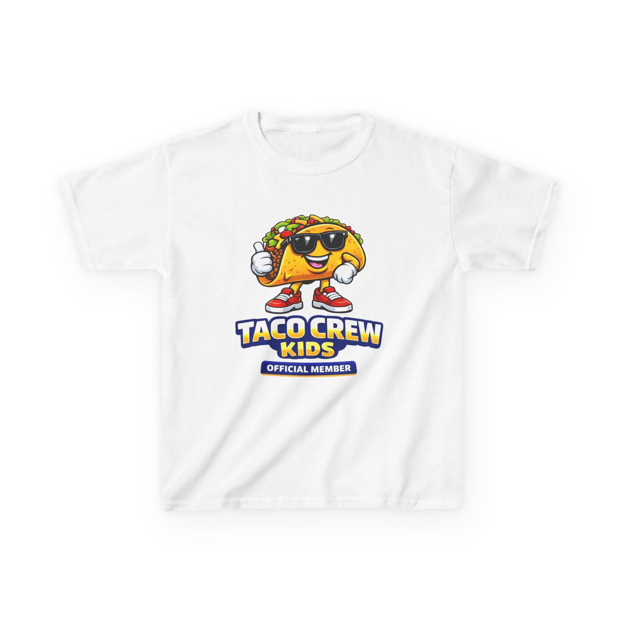 Kids T-Shirt — 'Taco Crew Kids: Official Member' Cute Taco Graphic Tee