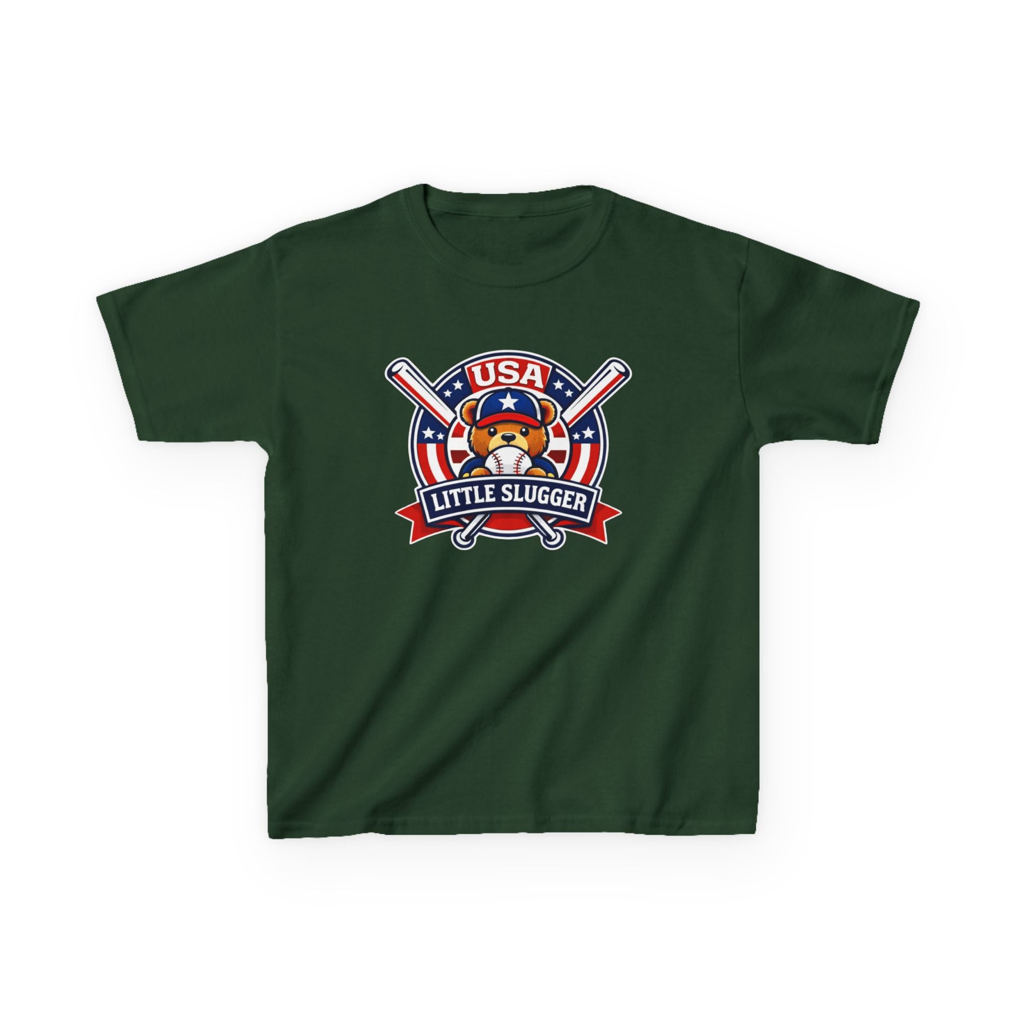 Kids Baseball T-Shirt — 'Little Slugger' USA Baseball Graphic Tee