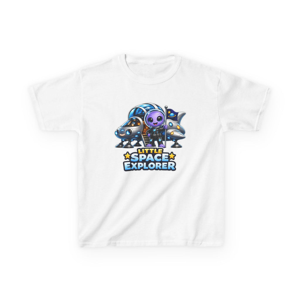 Kids Space T-Shirt — 'Little Space Explorer' Alien Rocket Graphic Tee