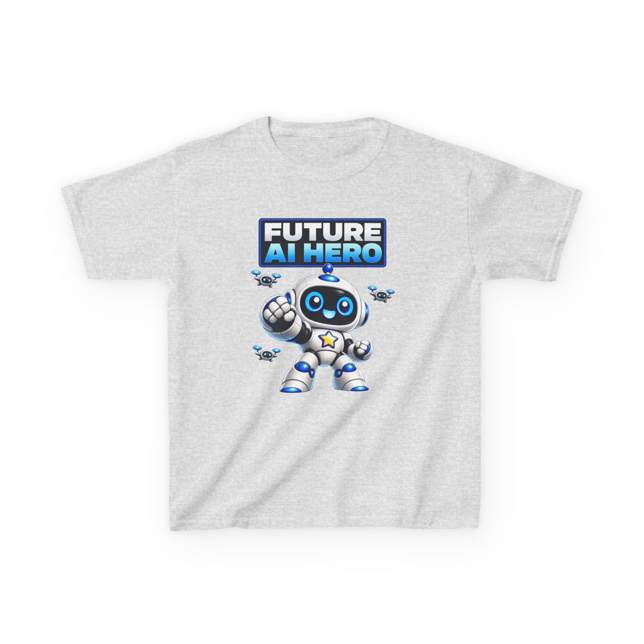 Kids Robot T-Shirt — 'Future AI Hero' Robot Graphic Tee