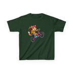 Kids Fox T-Shirt — 'Ride Bold' Cartoon Fox Girl on Bike Graphic Tee