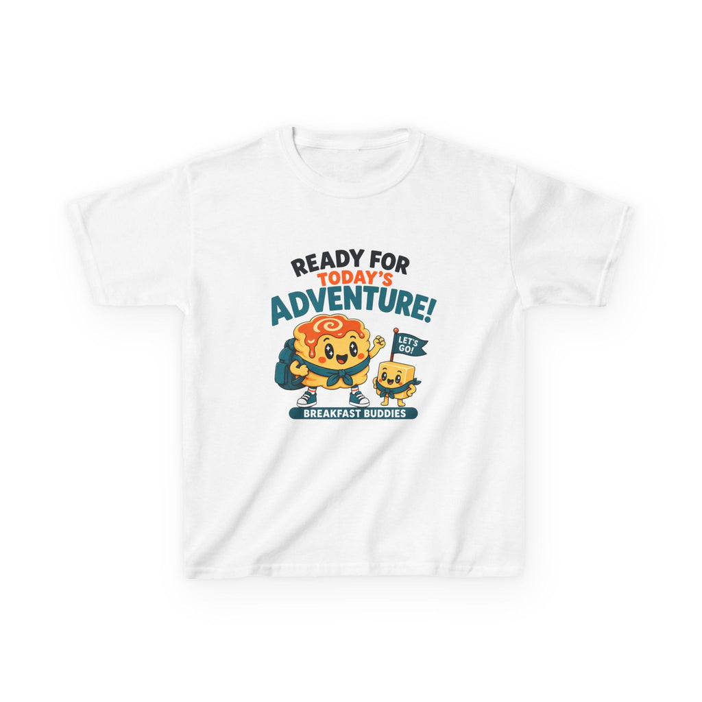 Kids Breakfast T-Shirt — 'Ready for Today’s Adventure!' Pancake Graphic Tee