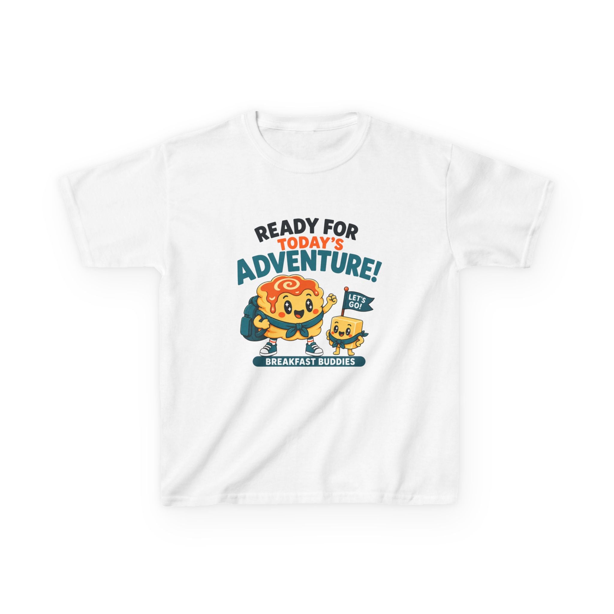 Kids Breakfast T-Shirt — 'Ready for Today’s Adventure!' Pancake Graphic Tee