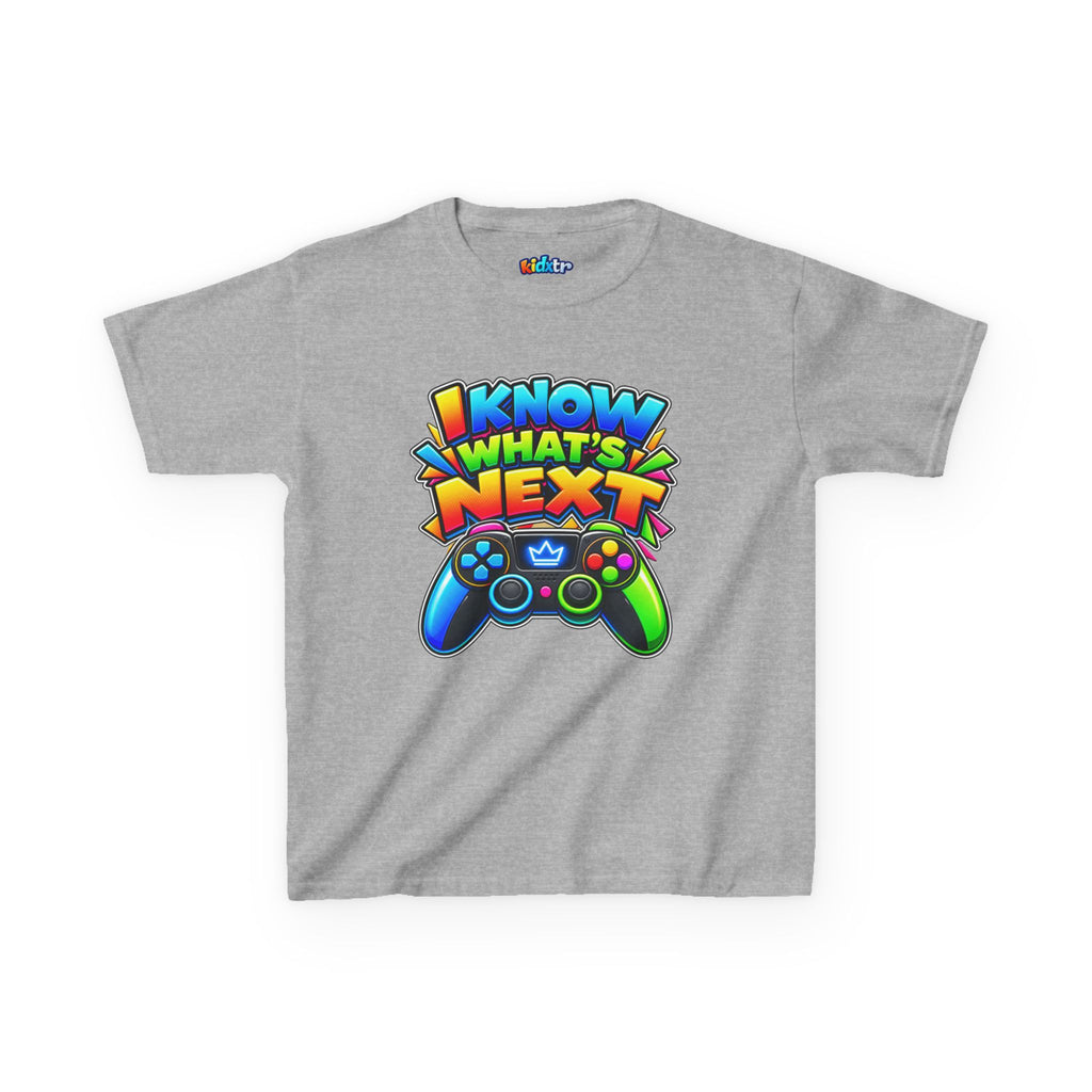 Kidxtr™ Kids Gamer T-Shirt — 'I Know What’s Next' Gaming Graphic Tee