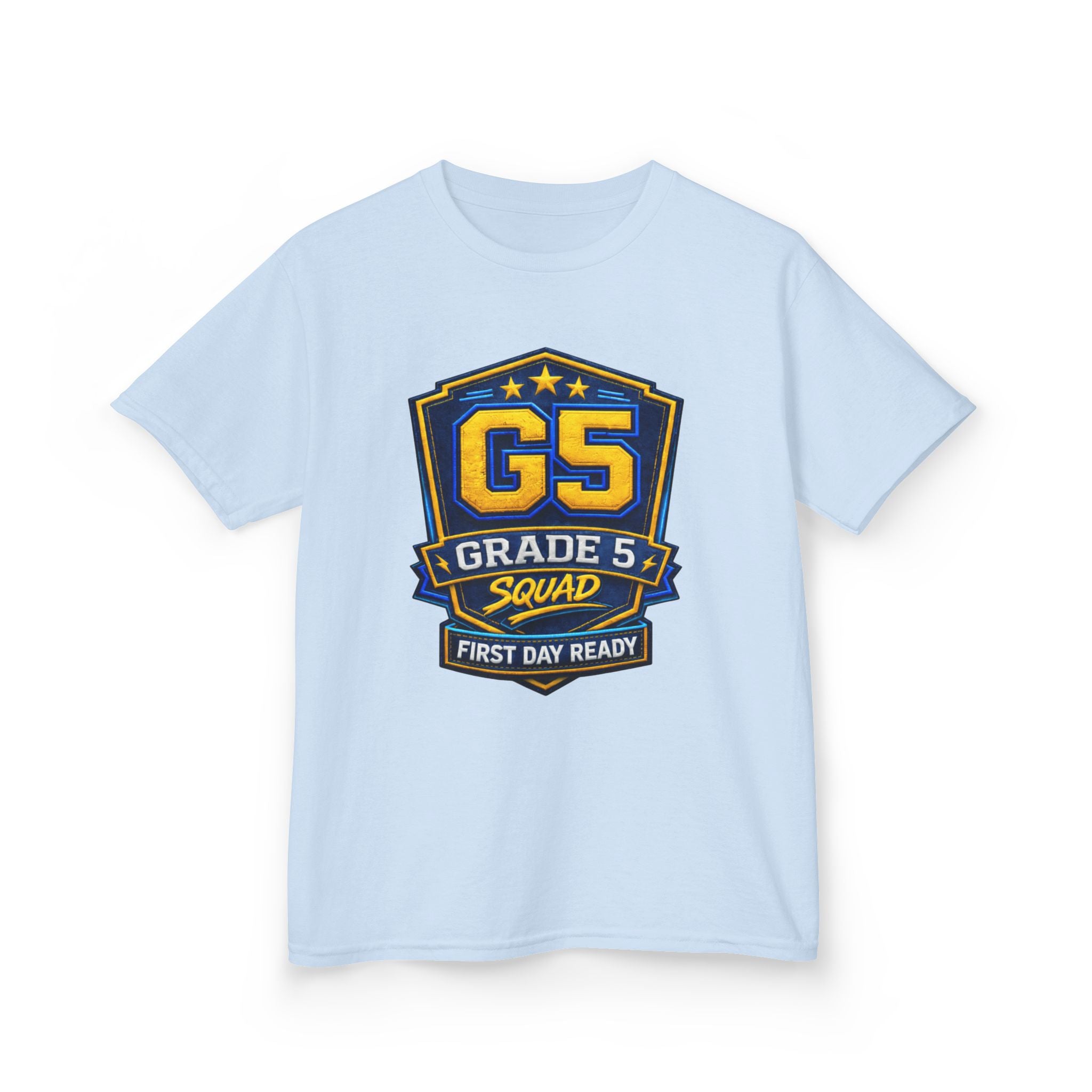Kids Grade 5 T-Shirt — 'G5 Squad' First Day Ready Back-to-School Graphic Tee
