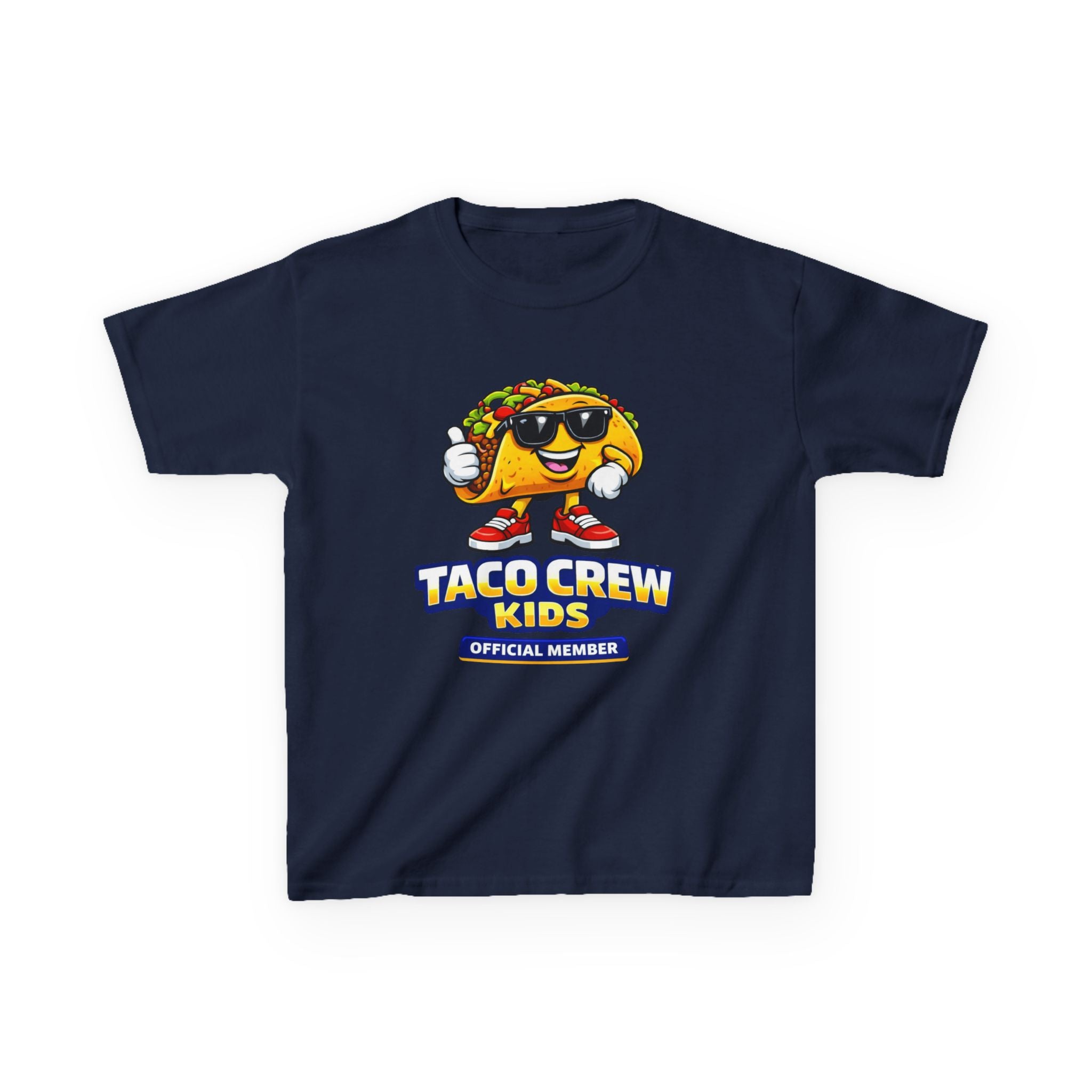 Kids T-Shirt — 'Taco Crew Kids: Official Member' Cute Taco Graphic Tee