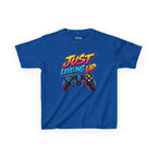 Kidxtr™ Kids Gaming T-Shirt — 'Just Leveling Up' Controller Graphic Tee