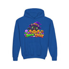 Kidxtr™ Kids Halloween Hoodie — 'Trick or Treat' Black Cat in Pumpkin Graphic Hoodie